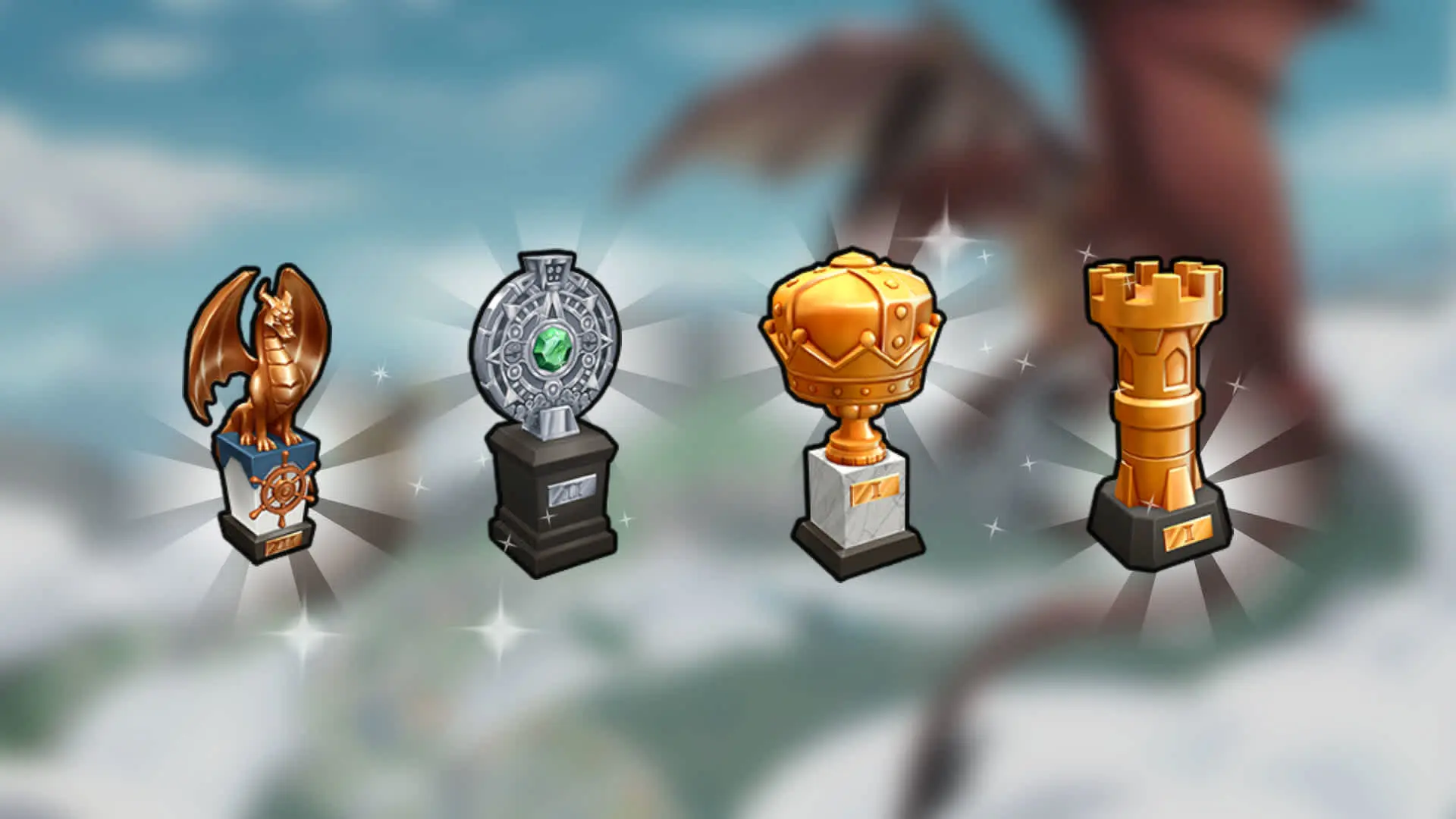 A small selection of the new event trophies.
