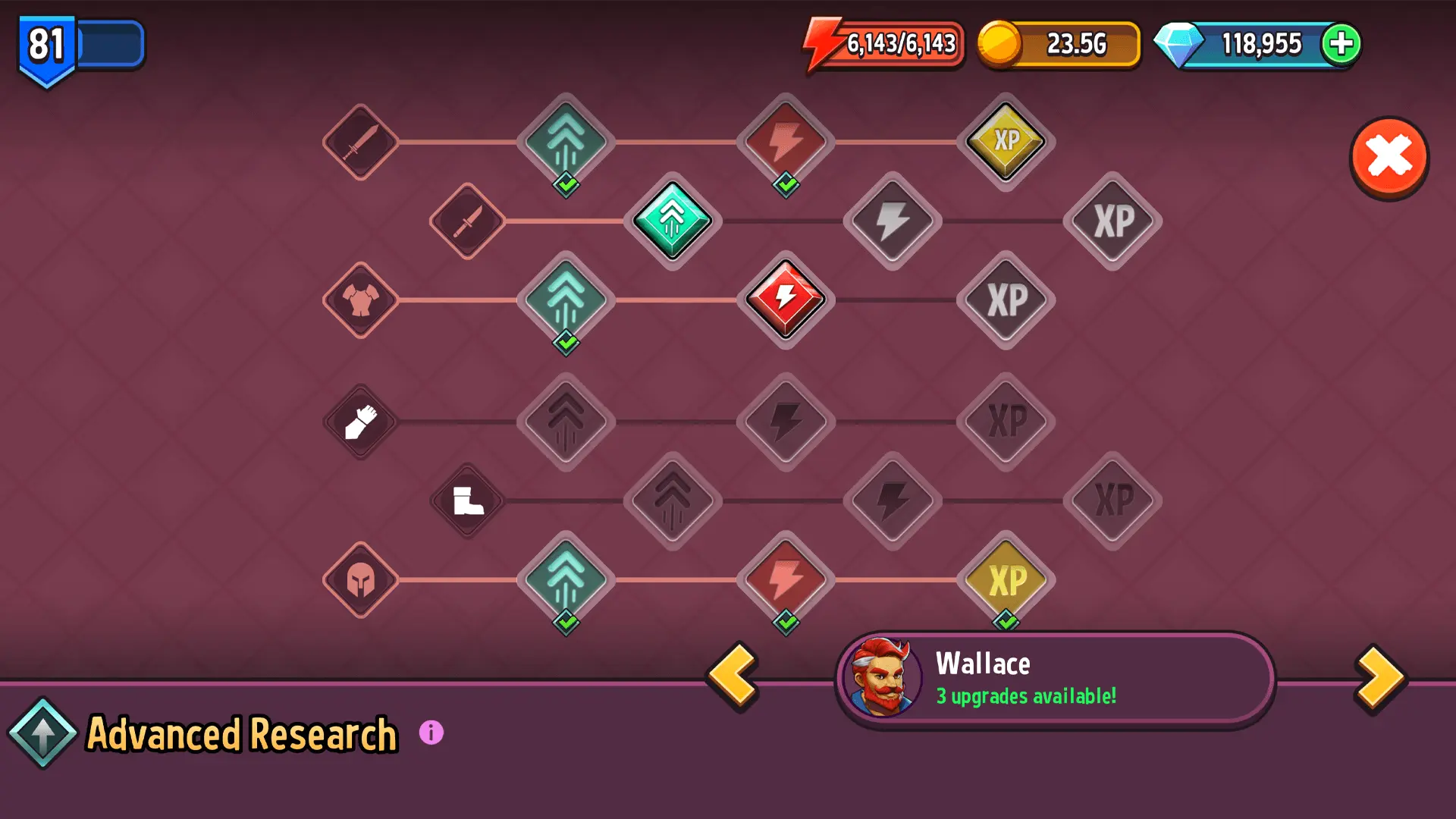 A preview of the Advanced Research menu.